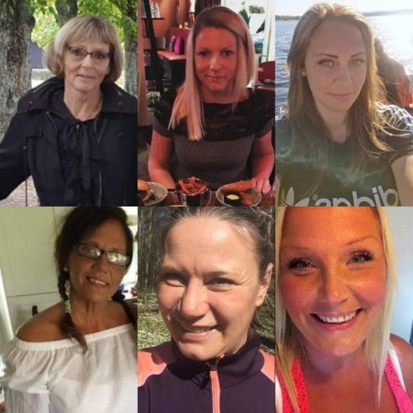 Översta raden: Ulla, Carola, Malin - Nedersta raden: Pia, Annika, Maria